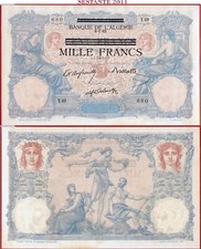 $ TUNISIA 1.000 1000 FRANCHI 9,7. 1892 Occupazione tedesca 1942 - P 31 AUNC++