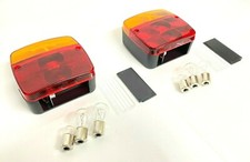 FANALI POSTERIORI CON LUCE TARGA UNIVERSALI TRATTORE ROULOTTE MULETTI + LAMPADE