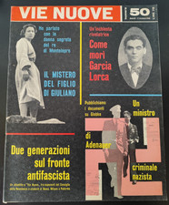 VIE NUOVE n.50/1960 ANTIFASCISTI-FEDERICO GARCIA LORCA-ANTILLO BANDITO GIULIANO