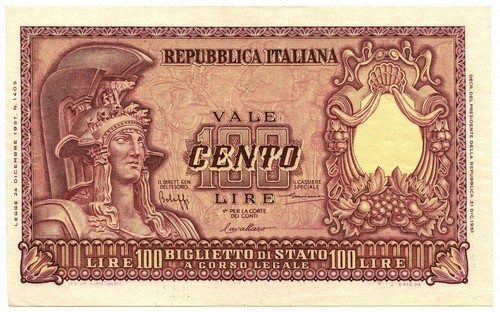 100 lire biglietto stato - lire,