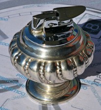 Accendino d'Epoca Anni '50/'60 Ronson Crown Rarissimo da Tavolo in Silver Plate