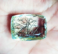 55,45 ct pietra preziosa sfusa quarzo rutilato bellissimo arredamento sfaccet...