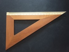 Squadra Righello  in Legno Vintage Disegno Tecnico Cm. 20