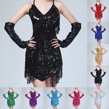 Abito latino nero paillettes