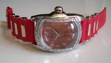 Men's Red & Silver Silicone