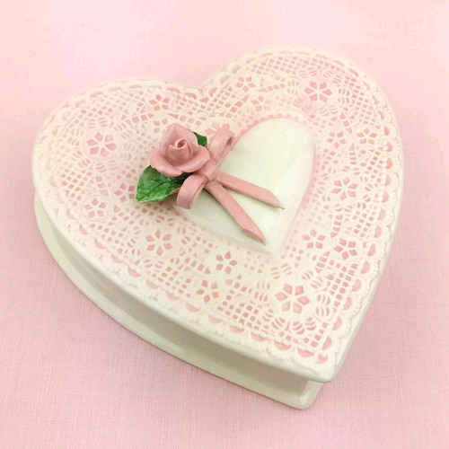 Portagioie cuore ceramica