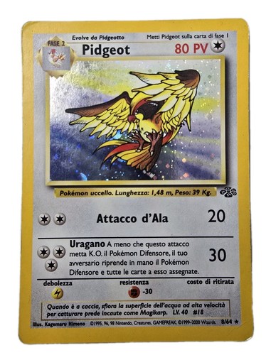 Carta pokémon pidgeot 64 - pidgeot, 8/64