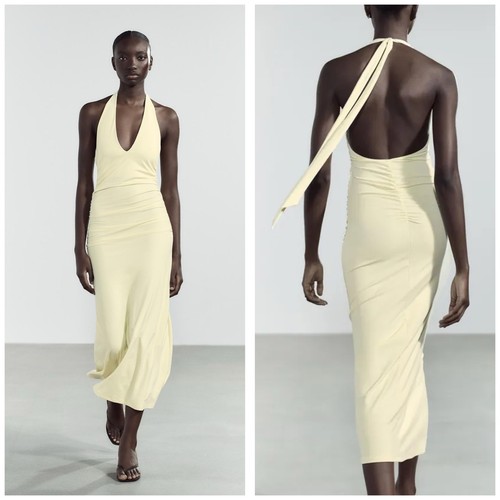 Abito midi zara - giallo, burro