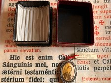 RARA RELIQUIA Santa Gemma Galgani ex veste: monastero passionista - Lucca - '900!