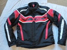 Giacca Moto IXS RS-400-ST Sport Uomo Tessuto Uomo Nero Rosso Bianco Med 42" 