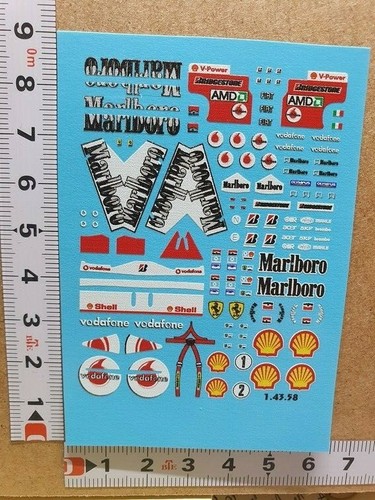 Decals decoration ferrari - 1/43,