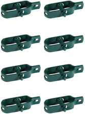 8 PEZZI Tendifilo Tenditore Tirante VERDE Plastificato per Rete Recinzione Tendi