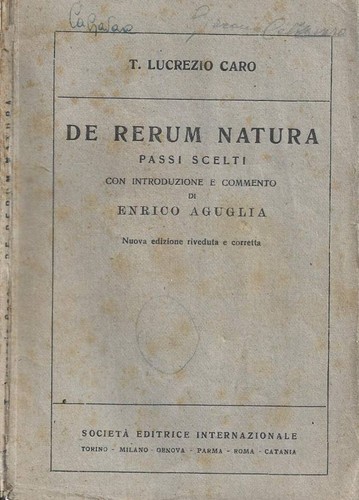Rerum natura passi scelti - rerum, natura.