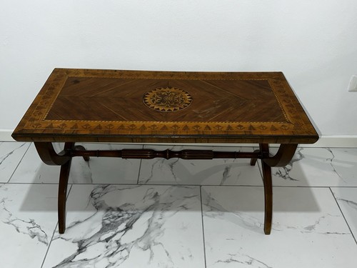 Antico tavolo legno - legno, intarsiato