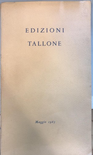 Edizioni tallone 1965 - 1965, aa.vv