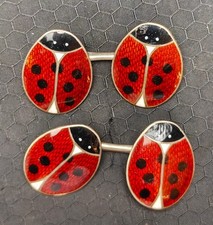 Gemelli Vintage Argento 800  E Smalto 