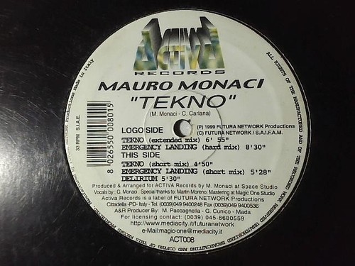 Mauro monaci tekno - tekno, 12"