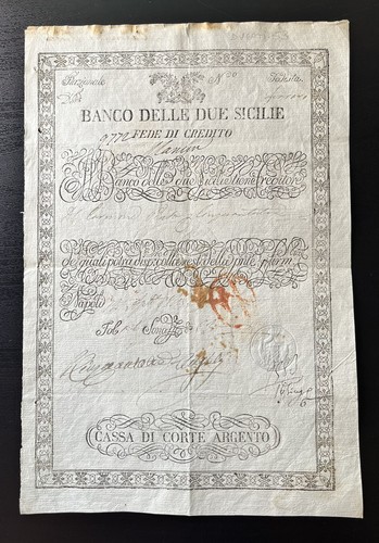 Banco delle due sicilie fede - due, sicilie,