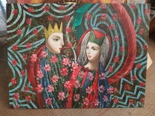 QUADRI ASTRATTI DIPINTI A MANO E RILIEVI MATERICI SU TELA 90X120 CM TELAIO LEGNO