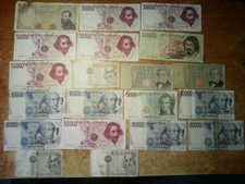BLOCCO DI 20 BANCONOTE DA LIRE
