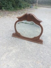 Specchiera anni'50stile neoclassico, lastronata in radica,intarsi in rosa,acero