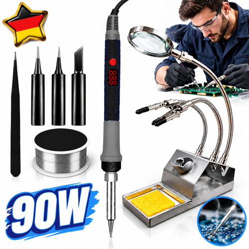 Kit saldatore digitale 90w - saldatore,