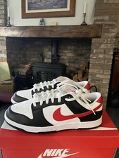 Nike Dunk Low Panda Red Swoosh
