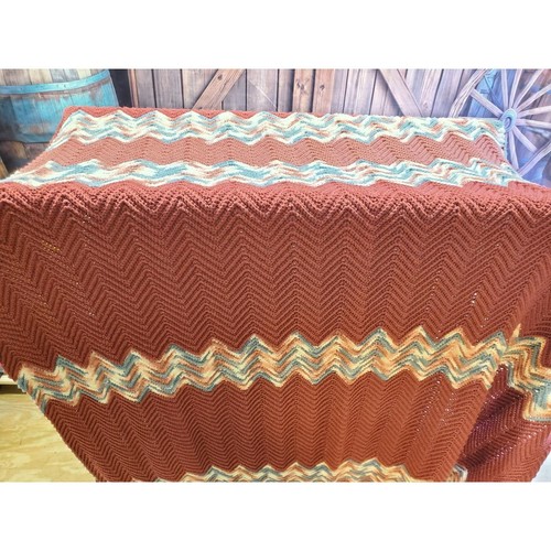 Coperta chevron fatta mano - a,