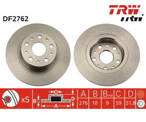 2pz disco freno trw - trw, per