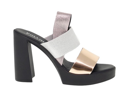Sandalo con tacco pollini 1634 - con,
