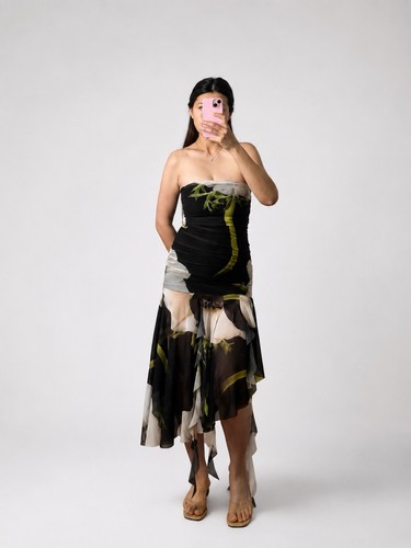 Abito midi floreale - , zara