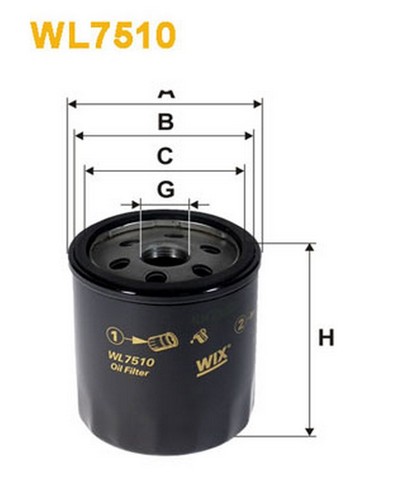Wl7510 filtro olio per ford - filtro,