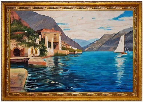Quadro olio limone sul - quadro, garda