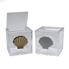 32989 Bomboniere 50 pz Scatola portagioie plastica Conchiglia Cammino di Santiag
