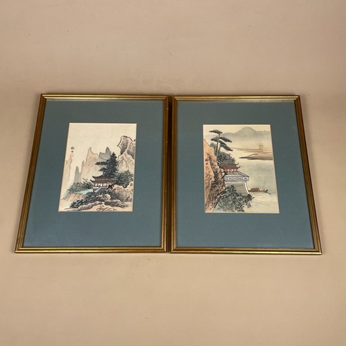 Coppia dipinti paesaggio