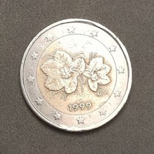 Moneta 2 euro collezione finlandia 1999 fiori di lampone