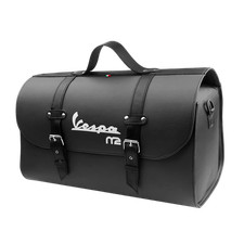 BORSA A VALIGIA PELLE NERA SINTETICA PORTAPACCHI PER PIAGGIO VESPA 50 SPECIAL