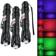 Puntatore laser rosso/verde/viola con batteria e caricabatterie torcia <1mw