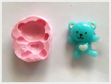 stampo in gomma per fimo cernit orsetto kawaii 3x2,5 cm
