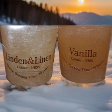 SET 4 PZ. CANDELE TONDE CERA