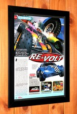 Videogioco Re-Volt 1999 PS1 N64 Vintage Piccolo Poster Promo/Pagina Pubblicità Incorniciato