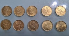 Lotto 10 monete da 20 lire