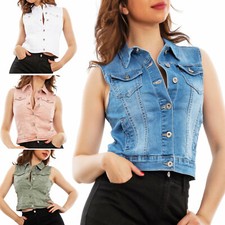 Gilet donna jeans giacca denim