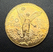Messico 1944 oro 50 pesos UNC