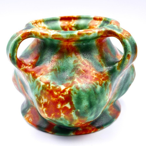 Vaso bretby pottery tri manico - bretby,