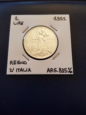 Silver coin 2 lire 1911