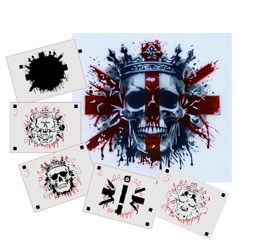 394 skull stencil - as-394,