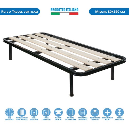 Rete singola 80x190 - , doghe