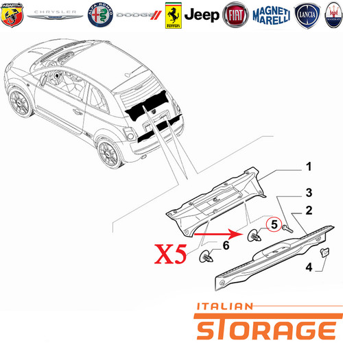Fiat 500 cabriolet kit tappo - fiat,
