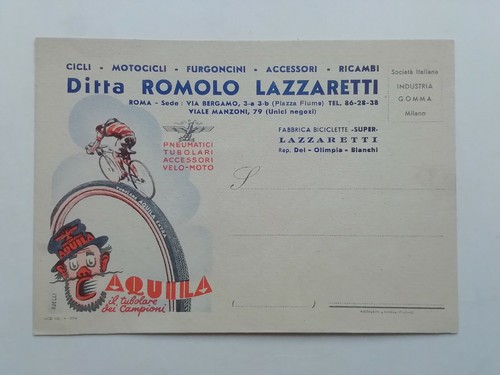 Cartolina pubblicitaria aquila - pubblicitaria,